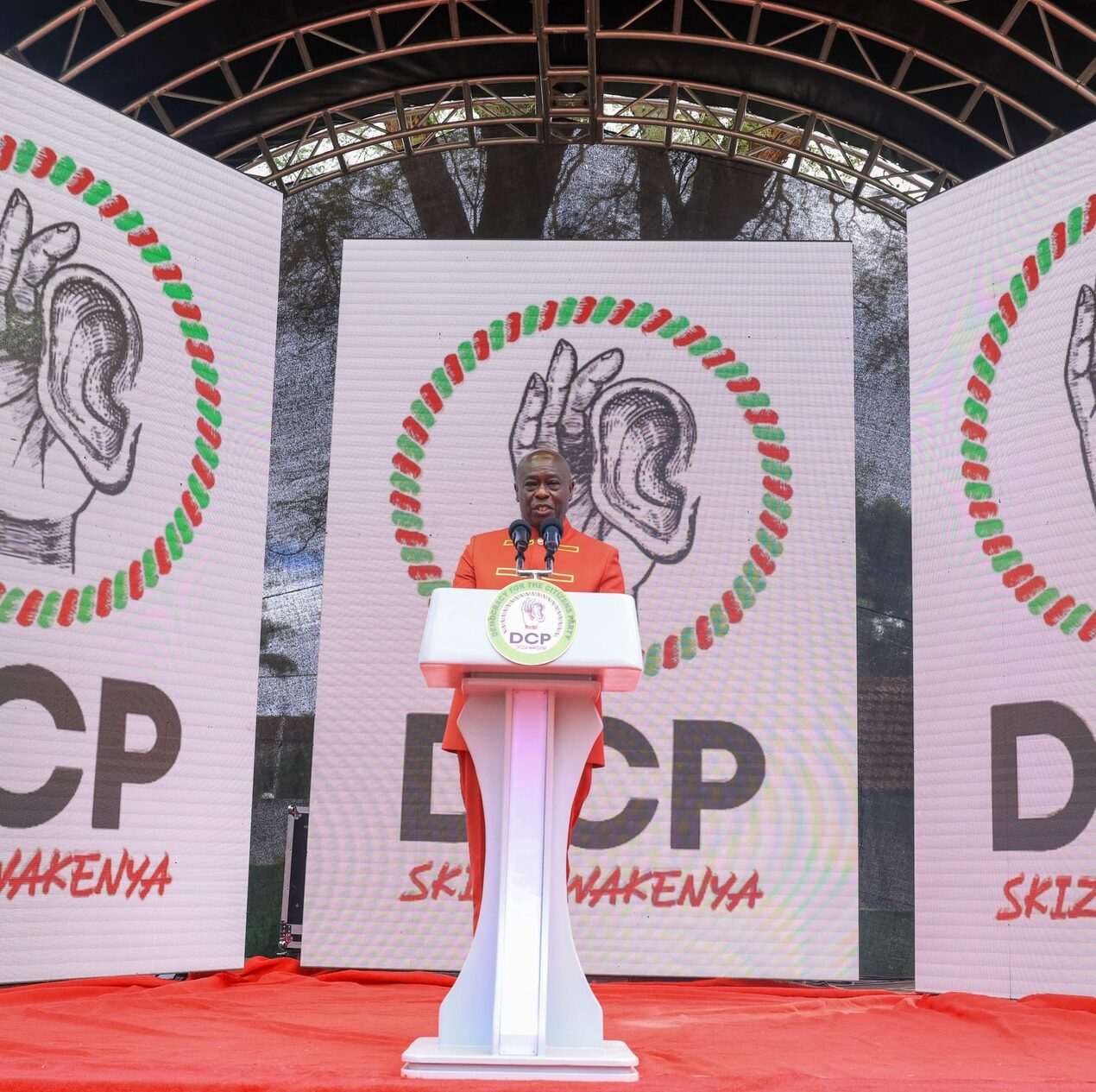Community members joining hands